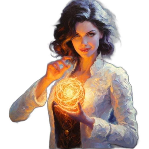 jewelry, staff, fantasy art, oil painting transparent PNG cut-out