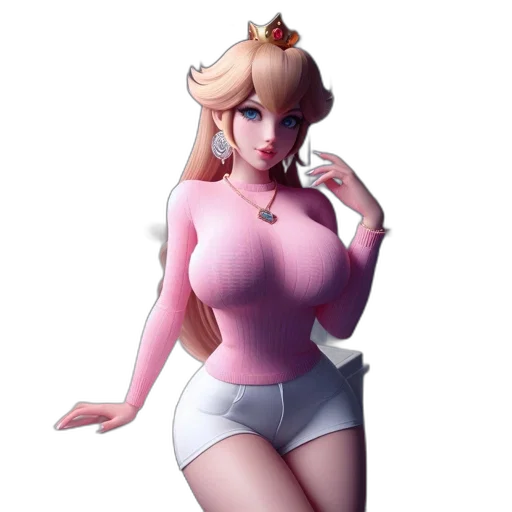 dress, crown, concept art, 3d render transparent PNG cut-out