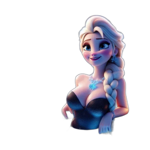 dress, crown, 3d render, concept art transparent PNG cut-out