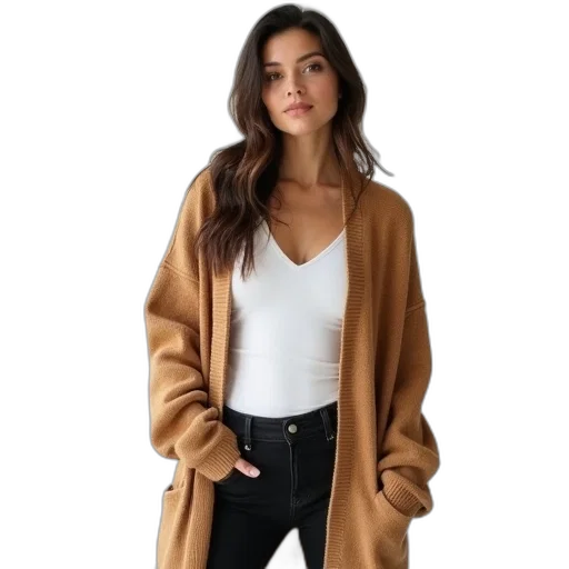 jacket, dress, earth tones, golden transparent PNG cut-out