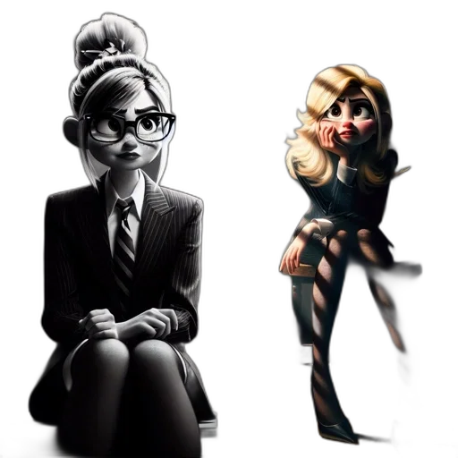 concept art, cartoon, comic book art, 3d render transparent PNG cut-out