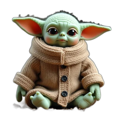 jacket, staff, creature, 3d render transparent PNG cut-out