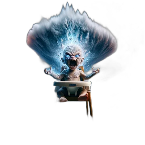 creature, hair, staff, dragon transparent PNG cut-out