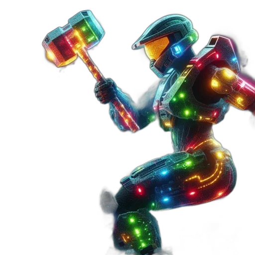 robot, weapon, 3d render, concept art transparent PNG cut-out