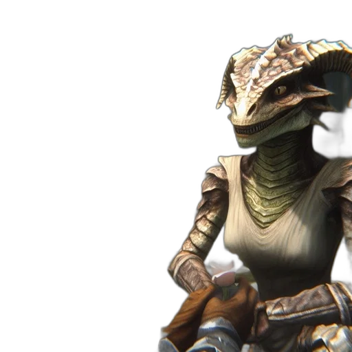 dragon, staff, mask, creature transparent PNG cut-out