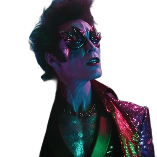 jacket, face, creature, cyberpunk transparent PNG cut-out