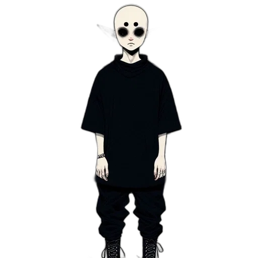 mask, jacket, staff, face transparent PNG cut-out