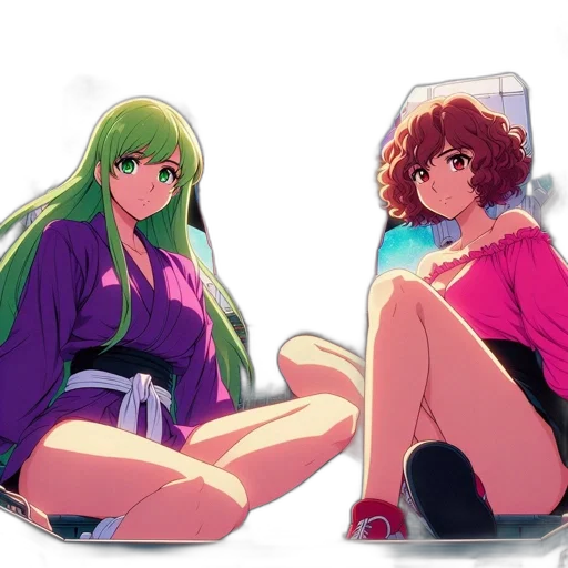 jacket, vaporwave, anime, concept art transparent PNG cut-out