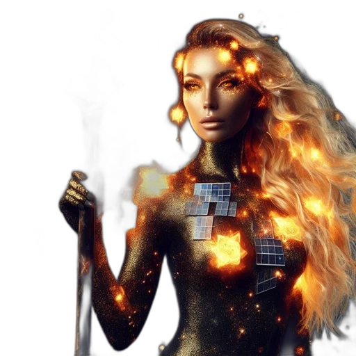 dress, fantasy art, concept art, comic book art transparent PNG cut-out