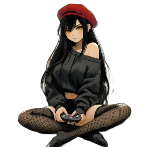 hat, jacket, weapon, pixel art transparent PNG cut-out