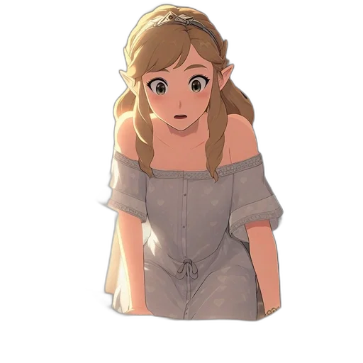 dress, face, staff, crown transparent PNG cut-out