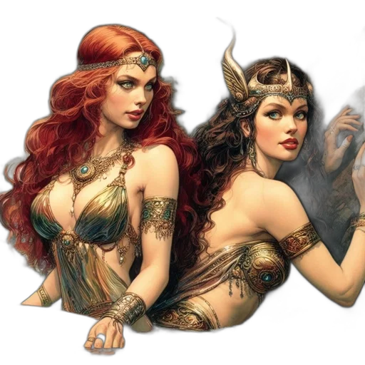 fantasy art, comic book art, concept art, photorealistic transparent PNG cut-out