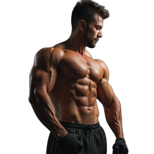 photorealistic, loss, muscle, strength transparent PNG cut-out