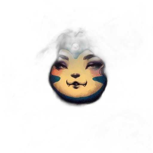 mask, face, dragon, staff transparent PNG cut-out