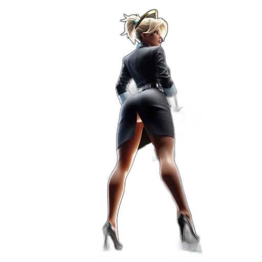 jacket, staff, dress, weapon transparent PNG cut-out