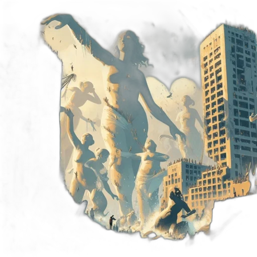 building, concept art, 3d render, comic book art transparent PNG cut-out