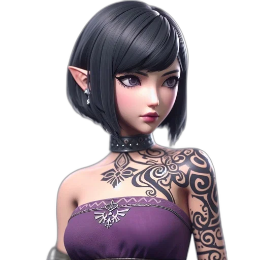 jewelry, staff, face, dress transparent PNG cut-out