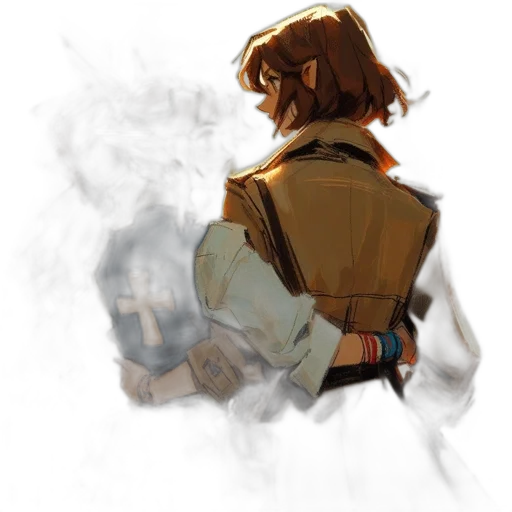 jacket, weapon, staff, sword transparent PNG cut-out