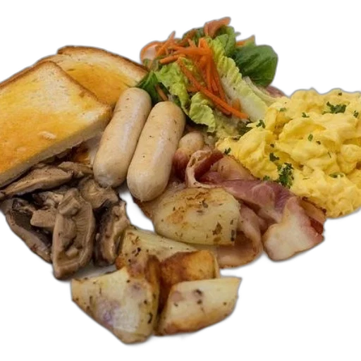food, hearty, breakfast, plate transparent PNG cut-out