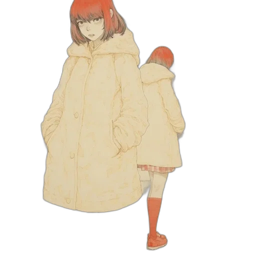 jacket, dress, creature, concept art transparent PNG cut-out
