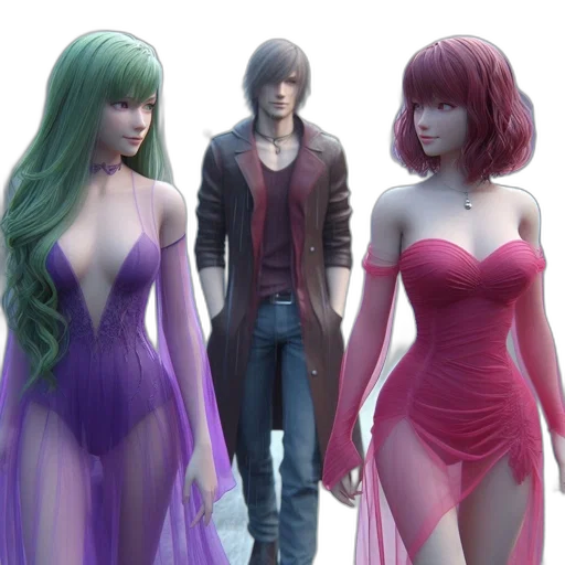 3d render, concept art, fantasy art, cyberpunk transparent PNG cut-out