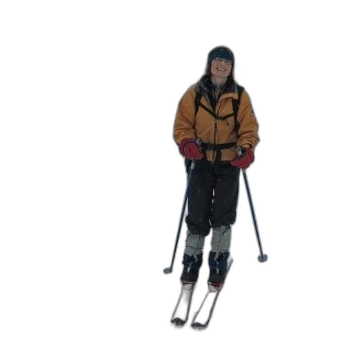 staff, jacket, snow, fog transparent PNG cut-out