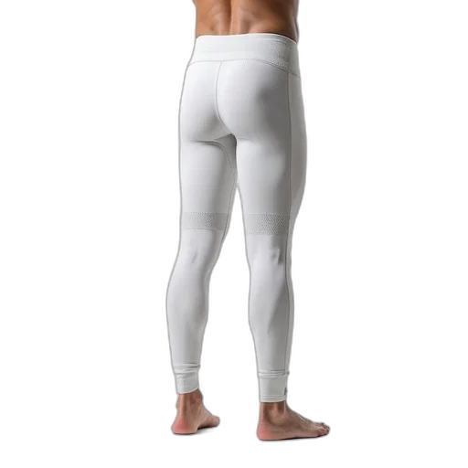 men, white, thermal, cycling transparent PNG cut-out
