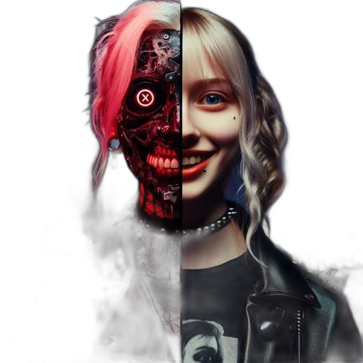 mask, face, robot, creature transparent PNG cut-out