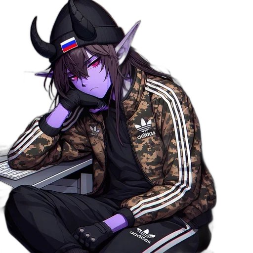 jacket, hat, vaporwave, pixel art transparent PNG cut-out
