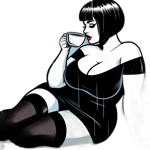 dress, comic book art, cartoon, concept art transparent PNG cut-out
