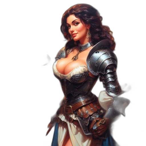 sword, dress, fantasy art, concept art transparent PNG cut-out