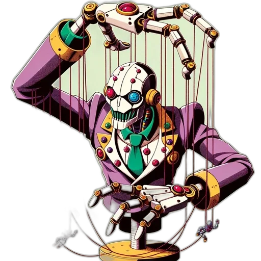 robot, mask, jewelry, staff transparent PNG cut-out