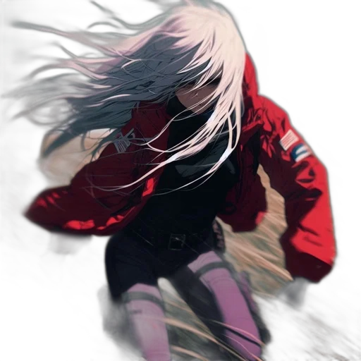 jacket, hair, weapon, sword transparent PNG cut-out