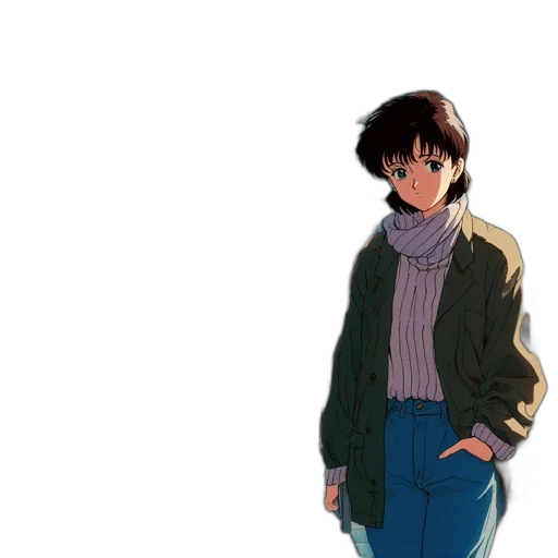 jacket, dress, face, creature transparent PNG cut-out