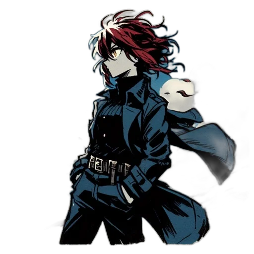 jacket, staff, weapon, hat transparent PNG cut-out