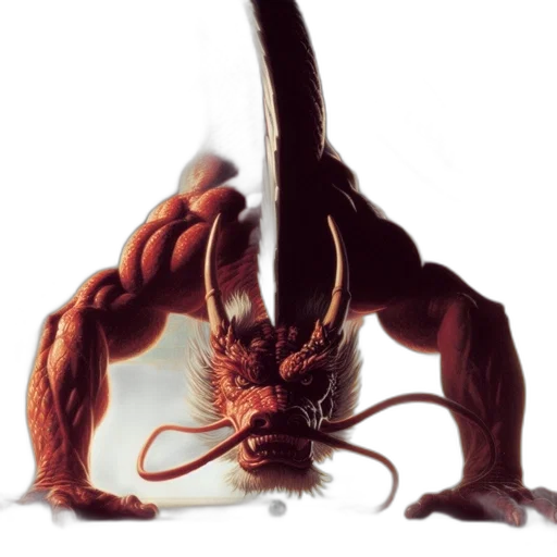 dragon, creature, animal, staff transparent PNG cut-out