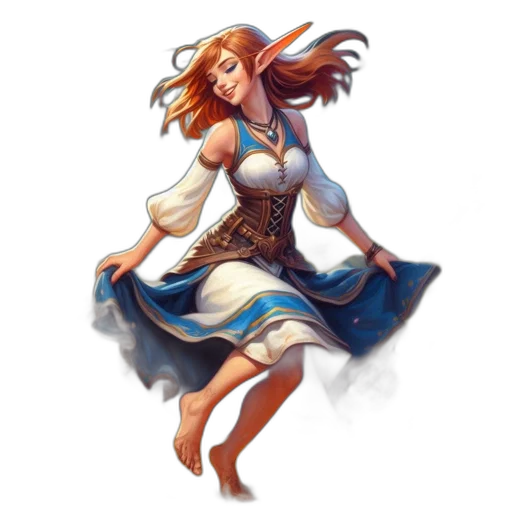 dress, staff, sword, fantasy art transparent PNG cut-out