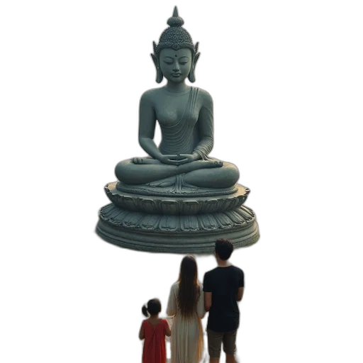3d render, family, front, goddess transparent PNG cut-out