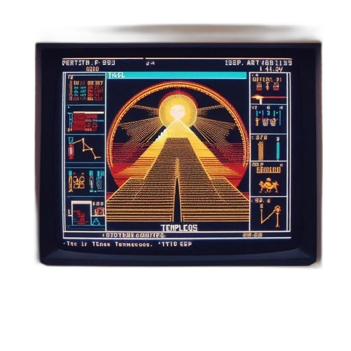 pixel art, cyberpunk, outer space, old transparent PNG cut-out