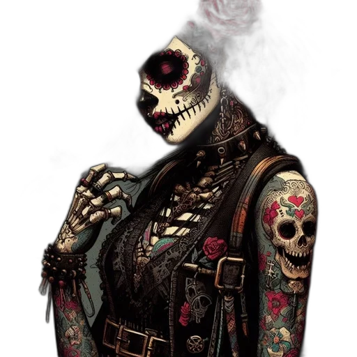 mask, jacket, staff, face transparent PNG cut-out
