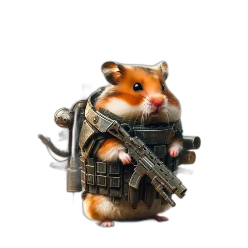 animal, weapon, jacket, 3d render transparent PNG cut-out