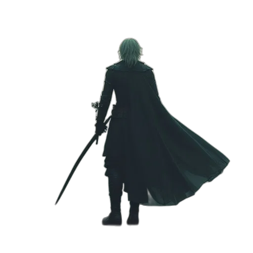 sword, weapon, staff, jacket transparent PNG cut-out