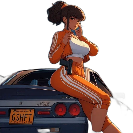 car, jacket, weapon, dress transparent PNG cut-out