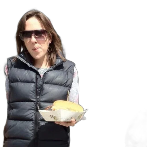 jacket, food, face, woman transparent PNG cut-out