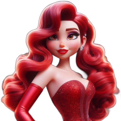 hair, cartoon, 3d render, photorealistic transparent PNG cut-out