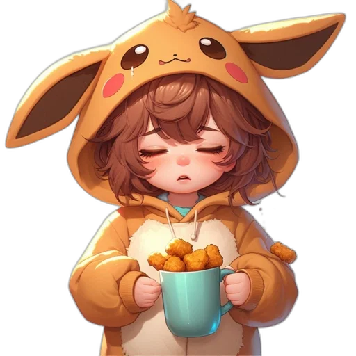 food, hat, staff, creature transparent PNG cut-out