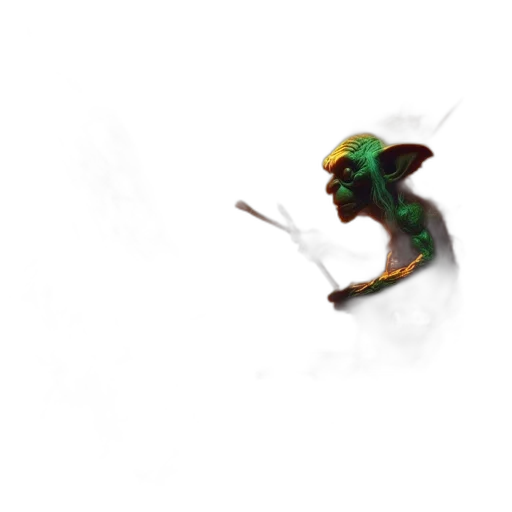 dragon, creature, animal, staff transparent PNG cut-out