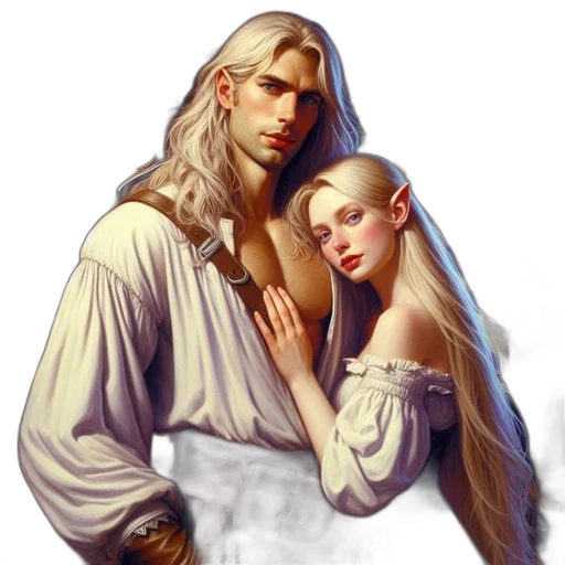 fantasy art, photorealistic, concept art, oil painting transparent PNG cut-out