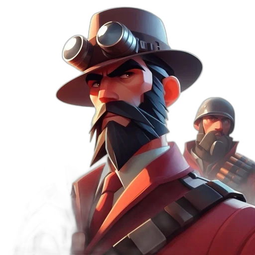 hat, staff, face, weapon transparent PNG cut-out