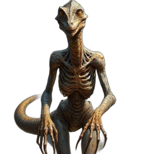 creature, animal, dragon, staff transparent PNG cut-out
